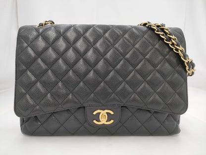 CHANEL Caviar Skin Matelasse W Maxi Shoulder Bag