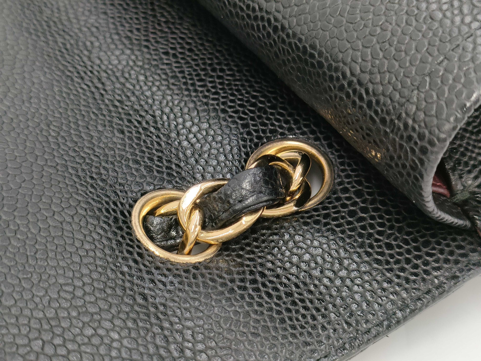 CHANEL Caviar Skin Matelasse W Maxi Shoulder Bag
