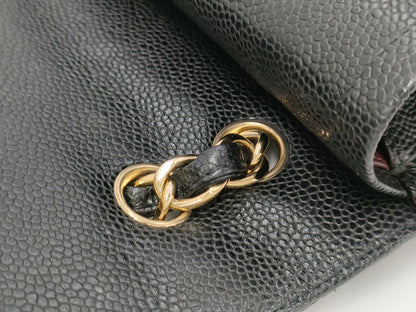 CHANEL Caviar Skin Matelasse W Maxi Shoulder Bag