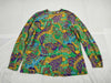 CELINE Triomphe Print Blouse with Metal Buttons, Cut and Sewn Dress