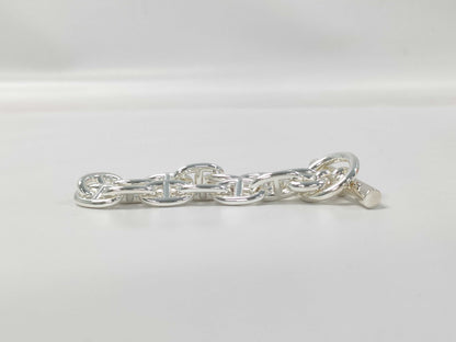 HERMES Chaine d'Ancre MM Bracelet, 13 links, 925, 49.4g, Silver, 24G207212, Warranty Card, Bracelet/Bangle