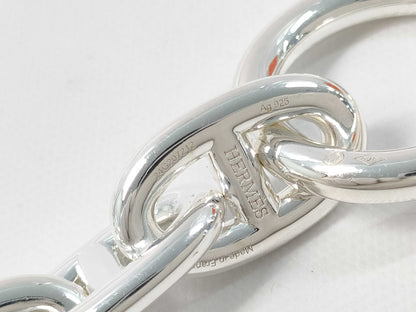 HERMES Chaine d'Ancre MM Bracelet, 13 links, 925, 49.4g, Silver, 24G207212, Warranty Card, Bracelet/Bangle