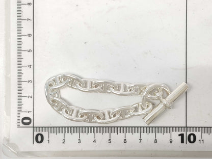 HERMES Chaine d'Ancre MM Bracelet, 13 links, 925, 49.4g, Silver, 24G207212, Warranty Card, Bracelet/Bangle
