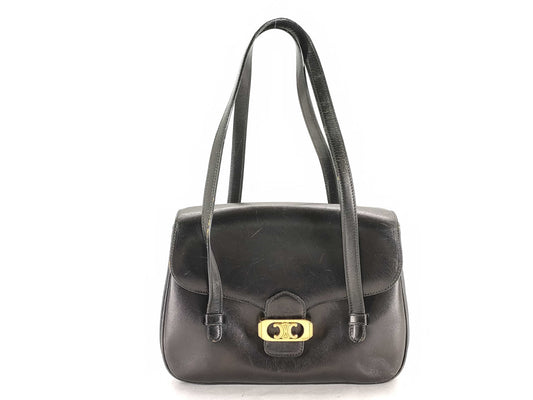 CELINE Leather Triomphe Shoulder Bag