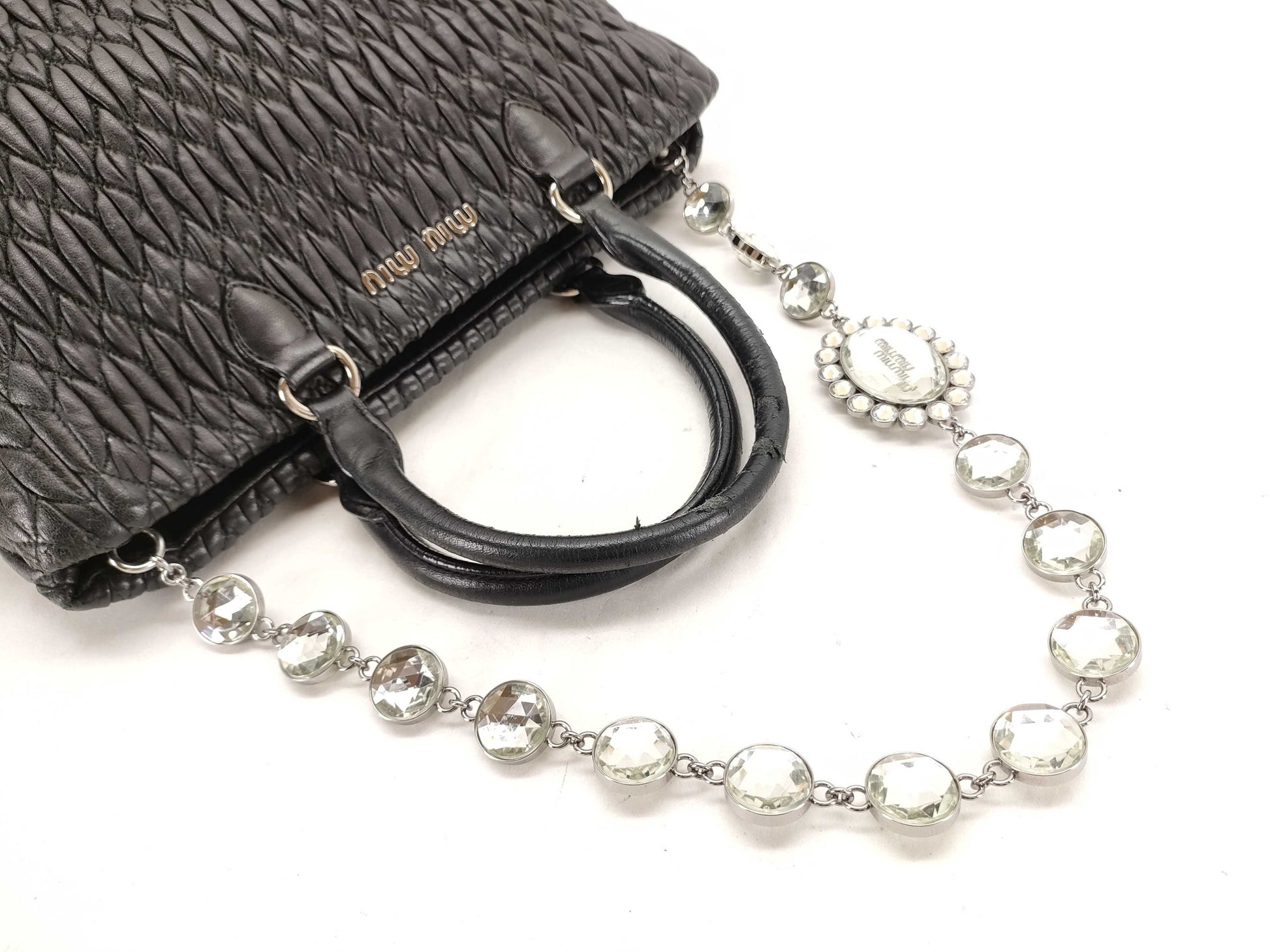 Miu Miu Matelasse Leather Shoulder Bag Tote Bag