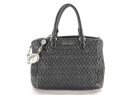 Miu Miu Matelasse Leather Shoulder Bag Tote Bag