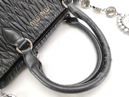 Miu Miu Matelasse Leather Shoulder Bag Tote Bag