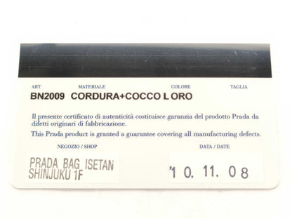 PRADA Canvas x Leather Check Pattern 2-Way Handbag with Strap