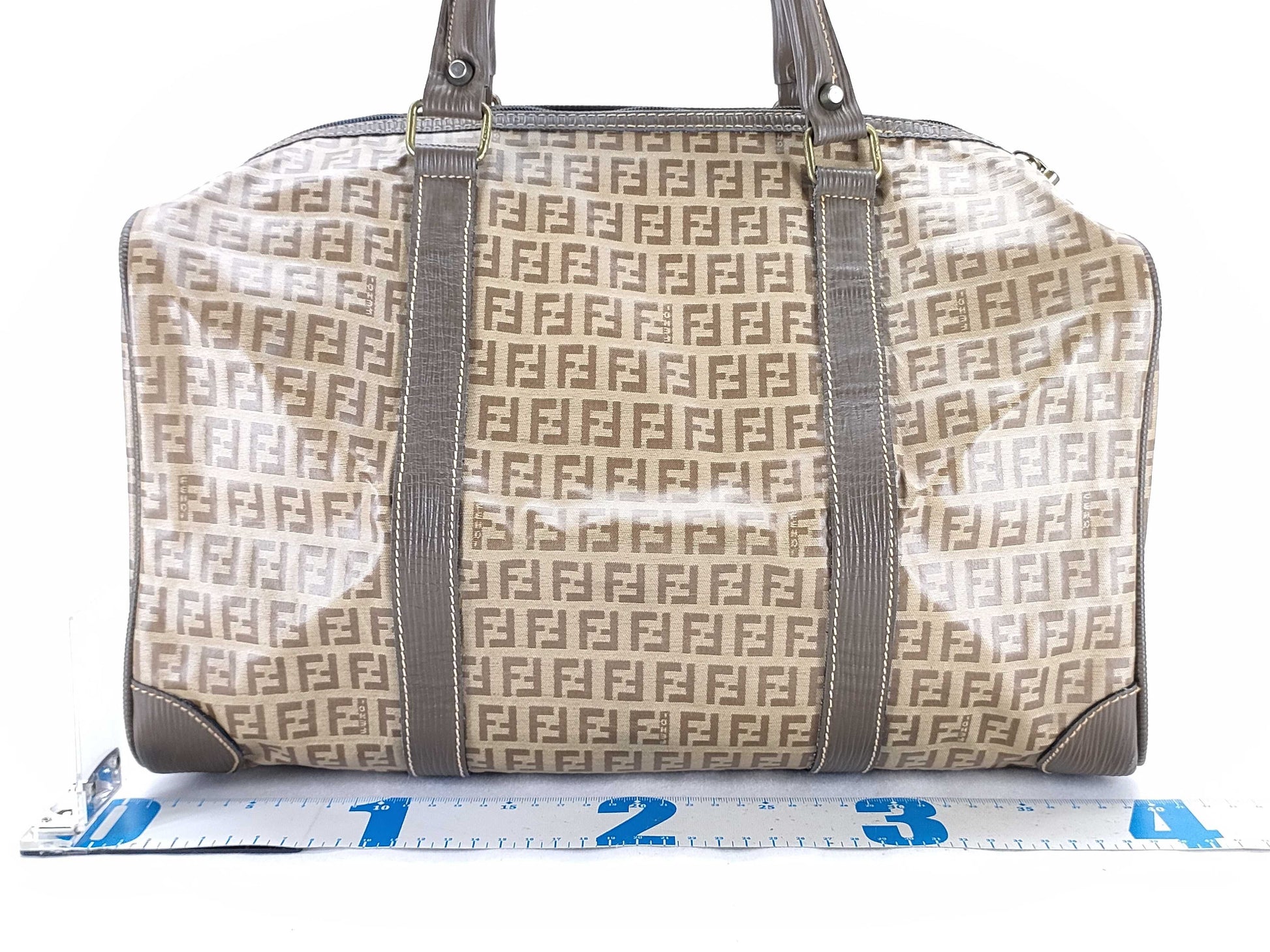 FENDI Zucchino PVC Boston Bag Boston Bag