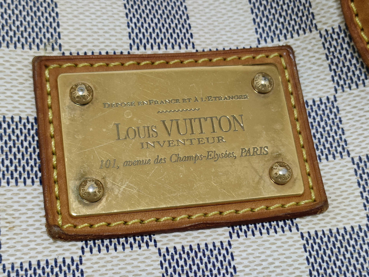 LOUIS VUITTON N51206 Damier Azur Hampstead Tote Bag Handbag