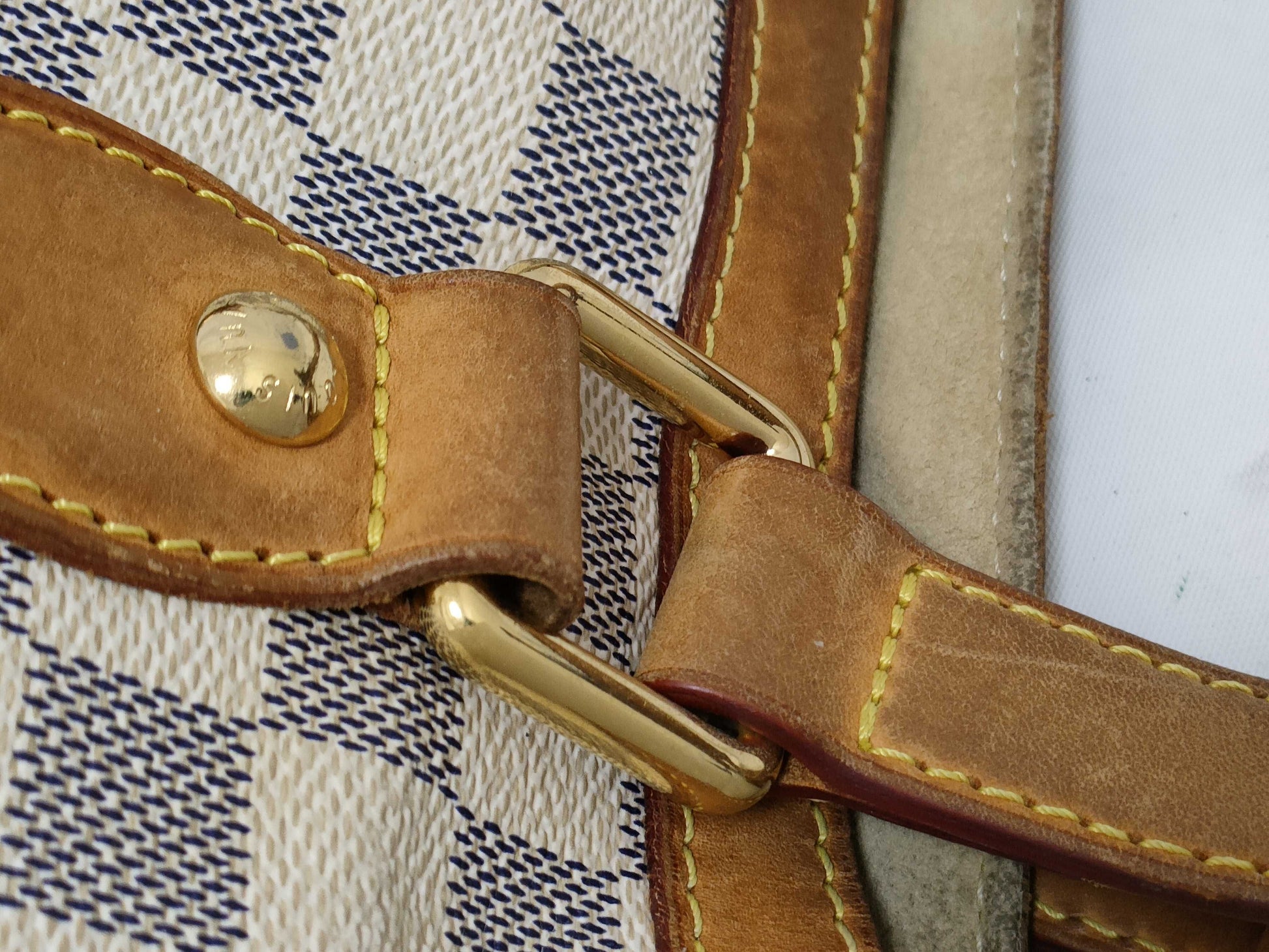 LOUIS VUITTON N51206 Damier Azur Hampstead Tote Bag Handbag