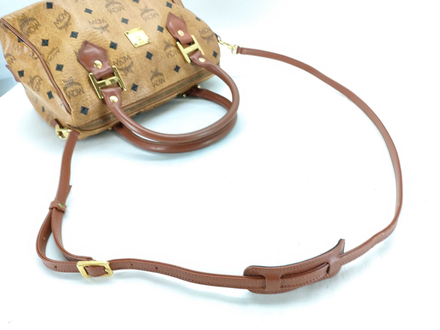 MCM 2WAY Logo Boston Bag Boston Bag