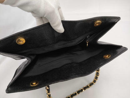 CHANEL Caviar Chain Tote Bag