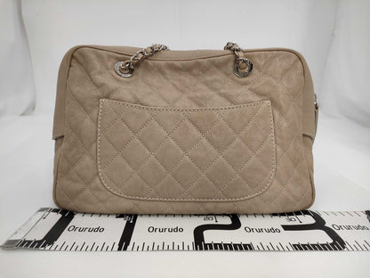 CHANEL Caviar Matelasse Chain Shoulder Bag with Silver Hardware