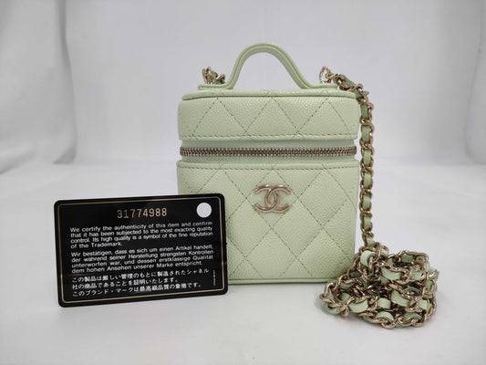 CHANEL Caviar Mini Vanity Bag Shoulder Bag