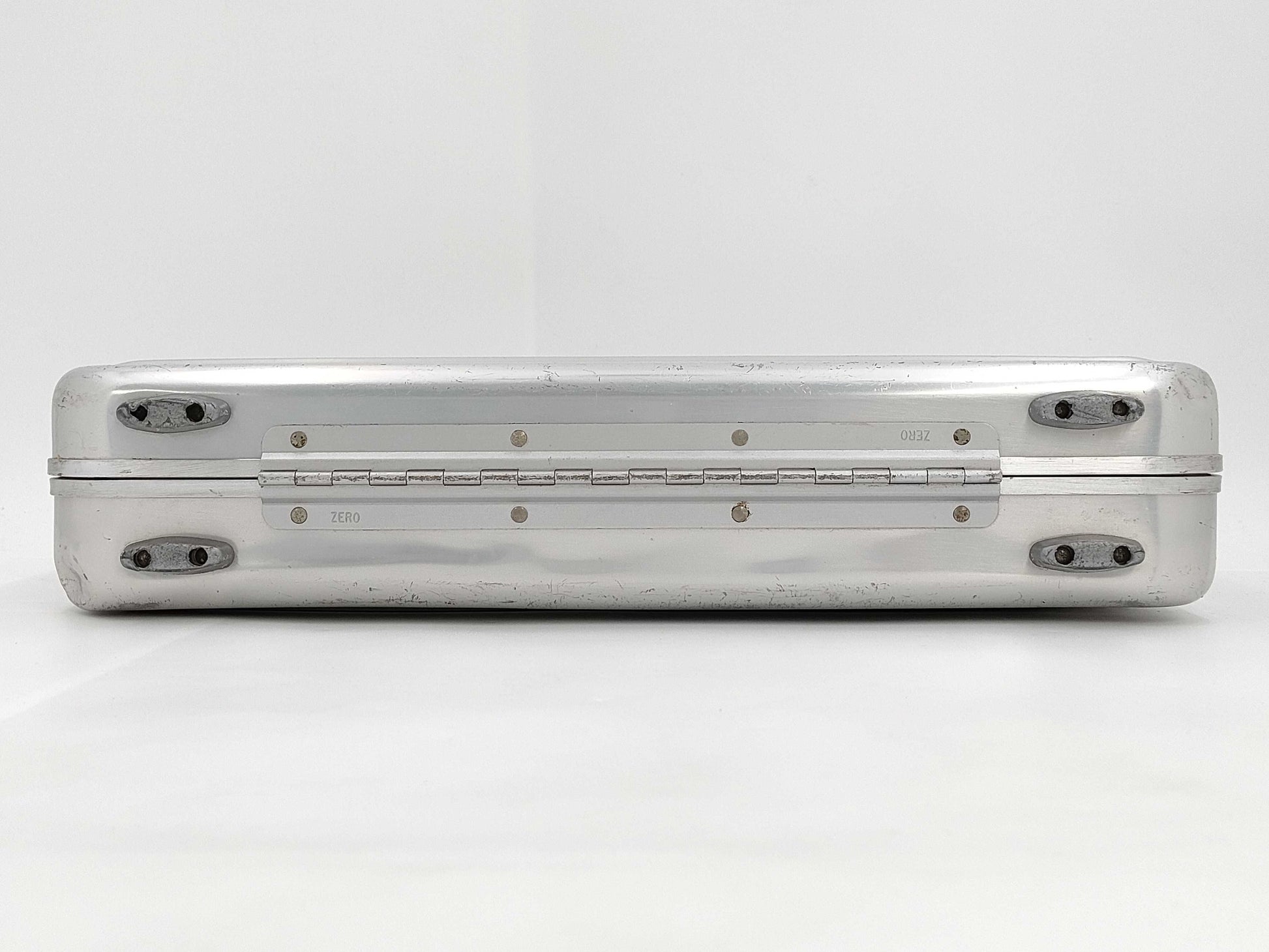 ZERO HALLIBURTON Attache Case Business Bag with Clear Handles, Silver
