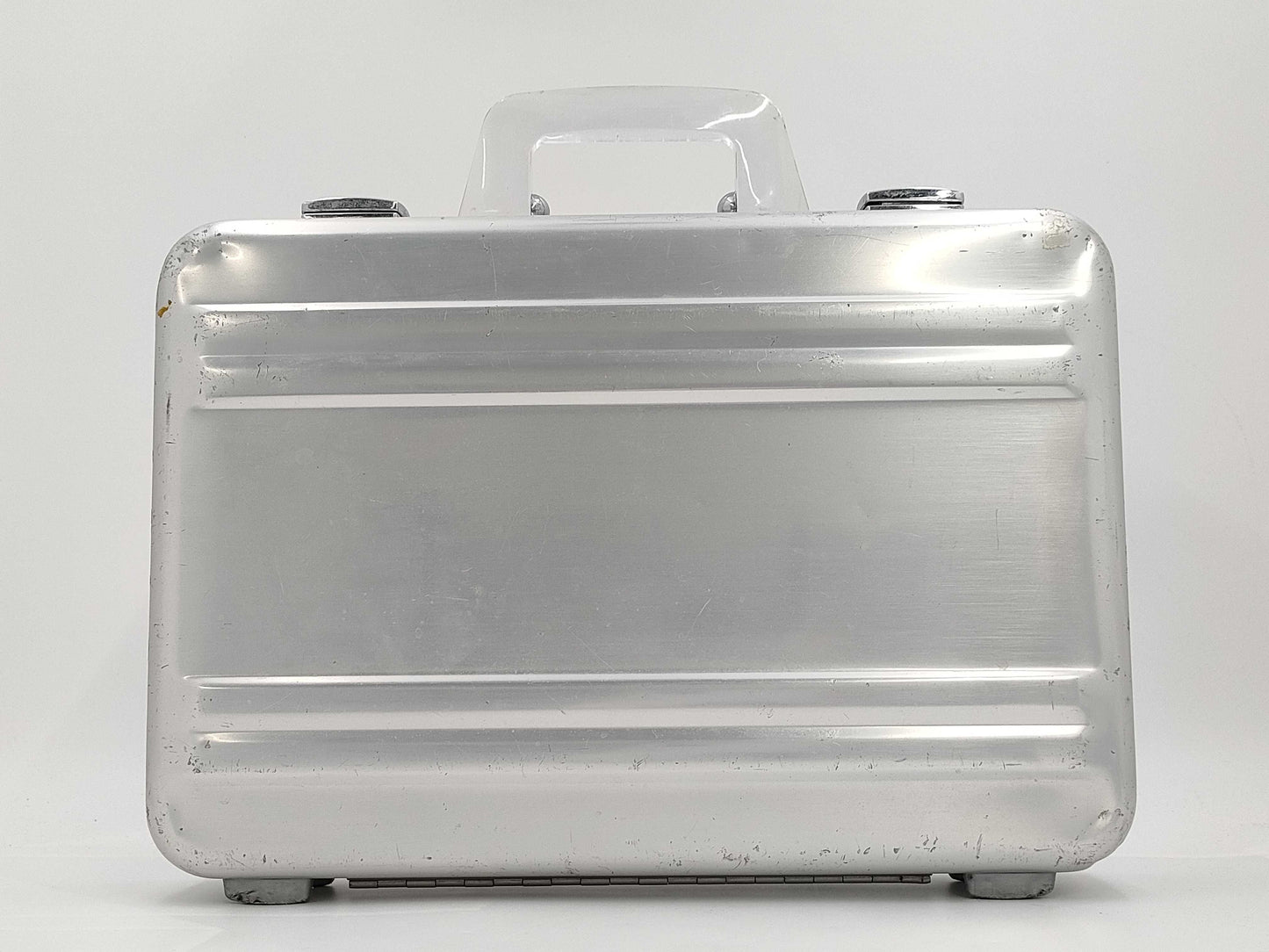 ZERO HALLIBURTON Attache Case Business Bag with Clear Handles, Silver