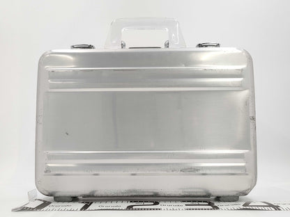 ZERO HALLIBURTON Attache Case Business Bag with Clear Handles, Silver