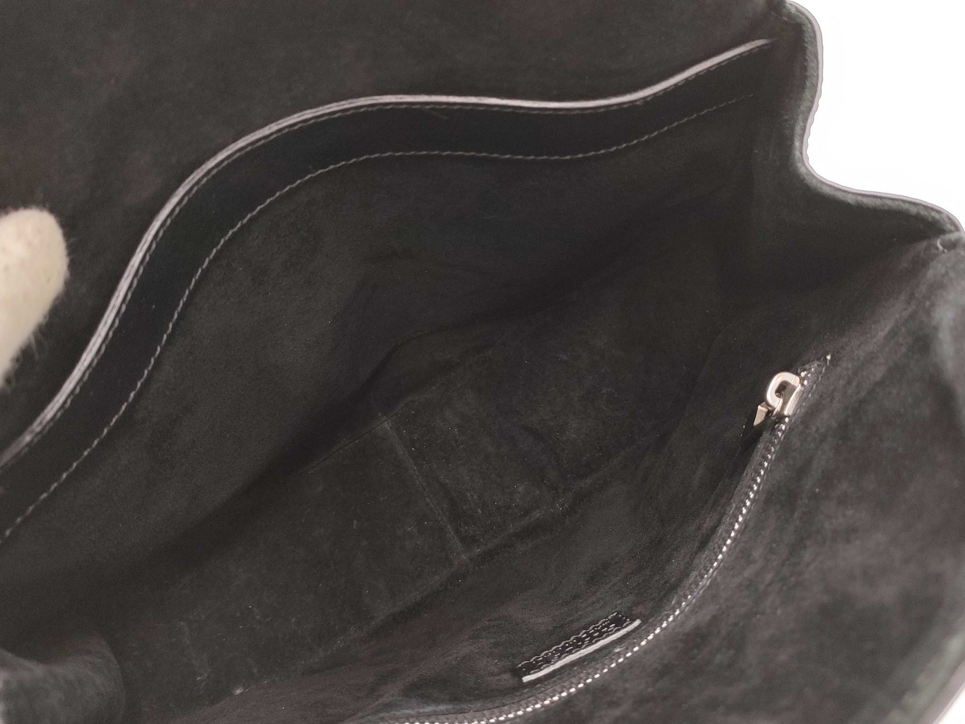 HIROFU Handbag Black Leather H Logo Bag