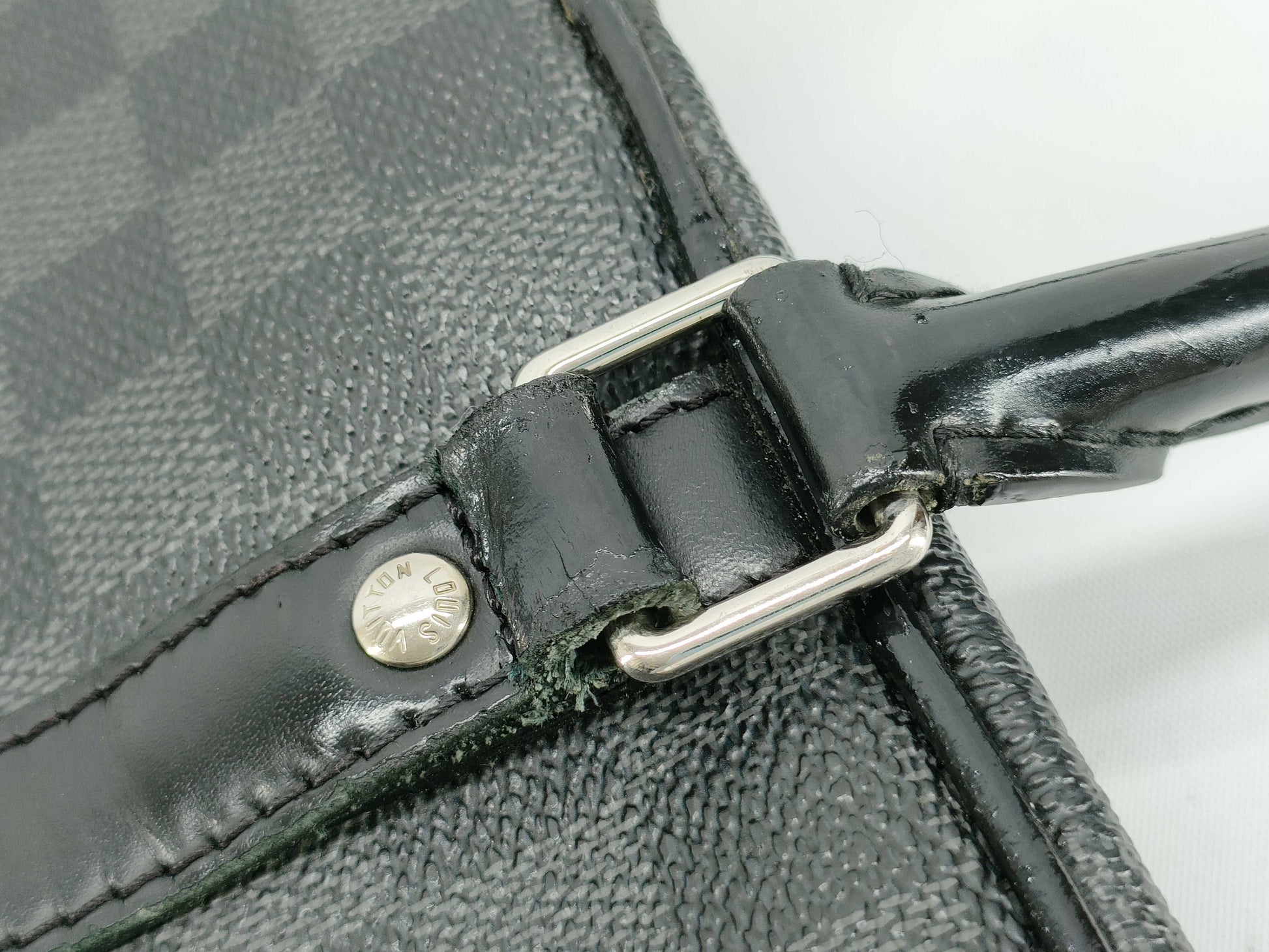 LOUIS VUITTON N41478 Damier Graphite Men's Briefcase, Business Bag BA1132, Tag Missing