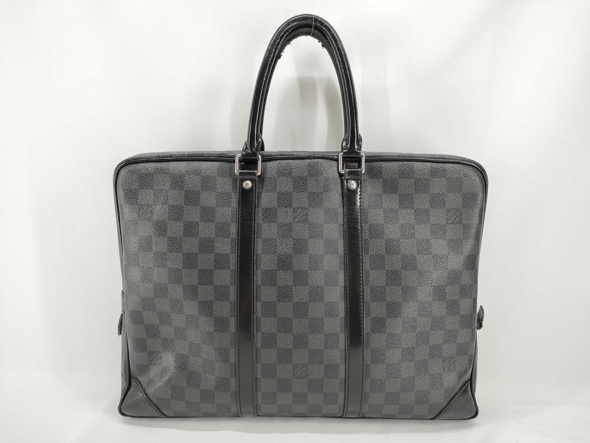 LOUIS VUITTON N41478 Damier Graphite Men's Briefcase, Business Bag BA1132, Tag Missing