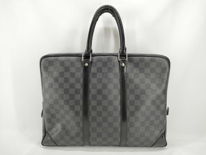 LOUIS VUITTON N41478 Damier Graphite Men's Briefcase, Business Bag BA1132, Tag Missing