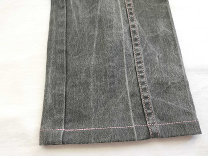 Dior Christian Dior Denim Pants, Galliano Period, Logo Buckle Pants