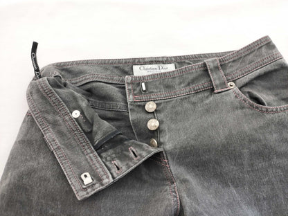 Dior Christian Dior Denim Pants, Galliano Period, Logo Buckle Pants