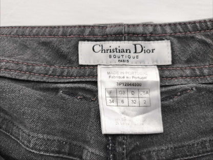 Dior Christian Dior Denim Pants, Galliano Period, Logo Buckle Pants