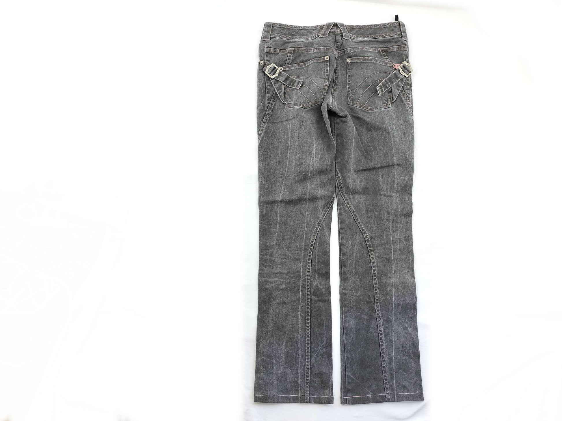 Dior Christian Dior Denim Pants, Galliano Period, Logo Buckle Pants