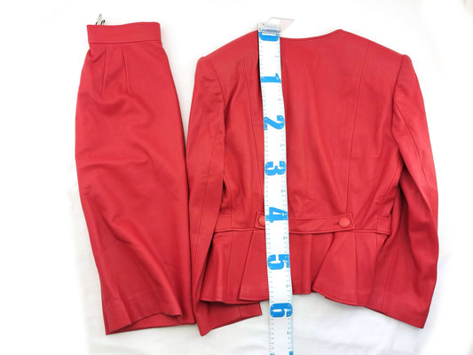 Dior Vintage Set All Leather Jacket/Skirt Other Apparel