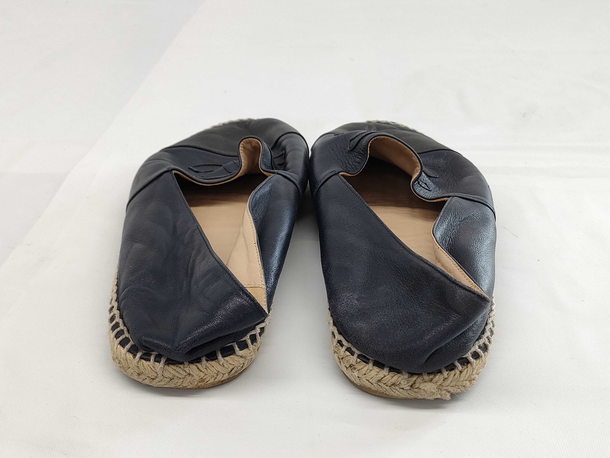 CHANEL Coco Mark Leather Espadrilles G29741 Men's Size 44 Other Shoes