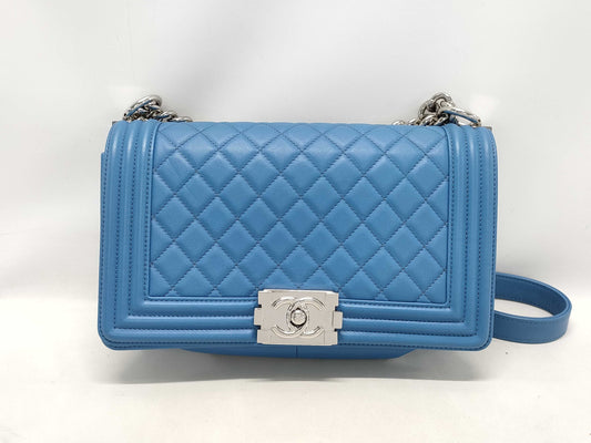 CHANEL Lambskin Boy Shoulder Bag, 2-way shoulder bag, crossbody or shoulder bag
