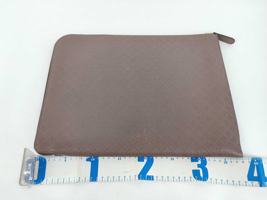 GUCCI Bright Diamante Greige Leather Clutch Bag 368564
