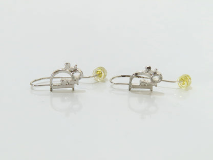 Dior Logo Silver Earrings