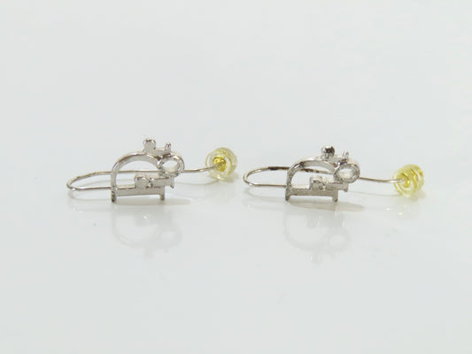 Dior Logo Silver Earrings