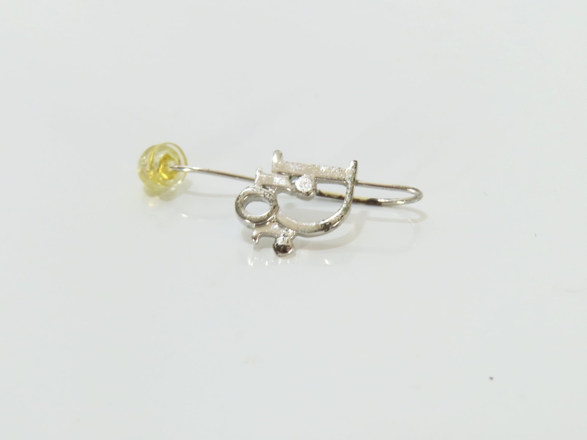 Dior Logo Silver Earrings