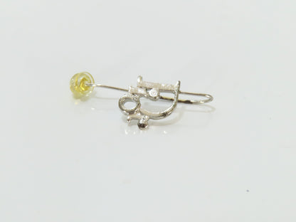 Dior Logo Silver Earrings