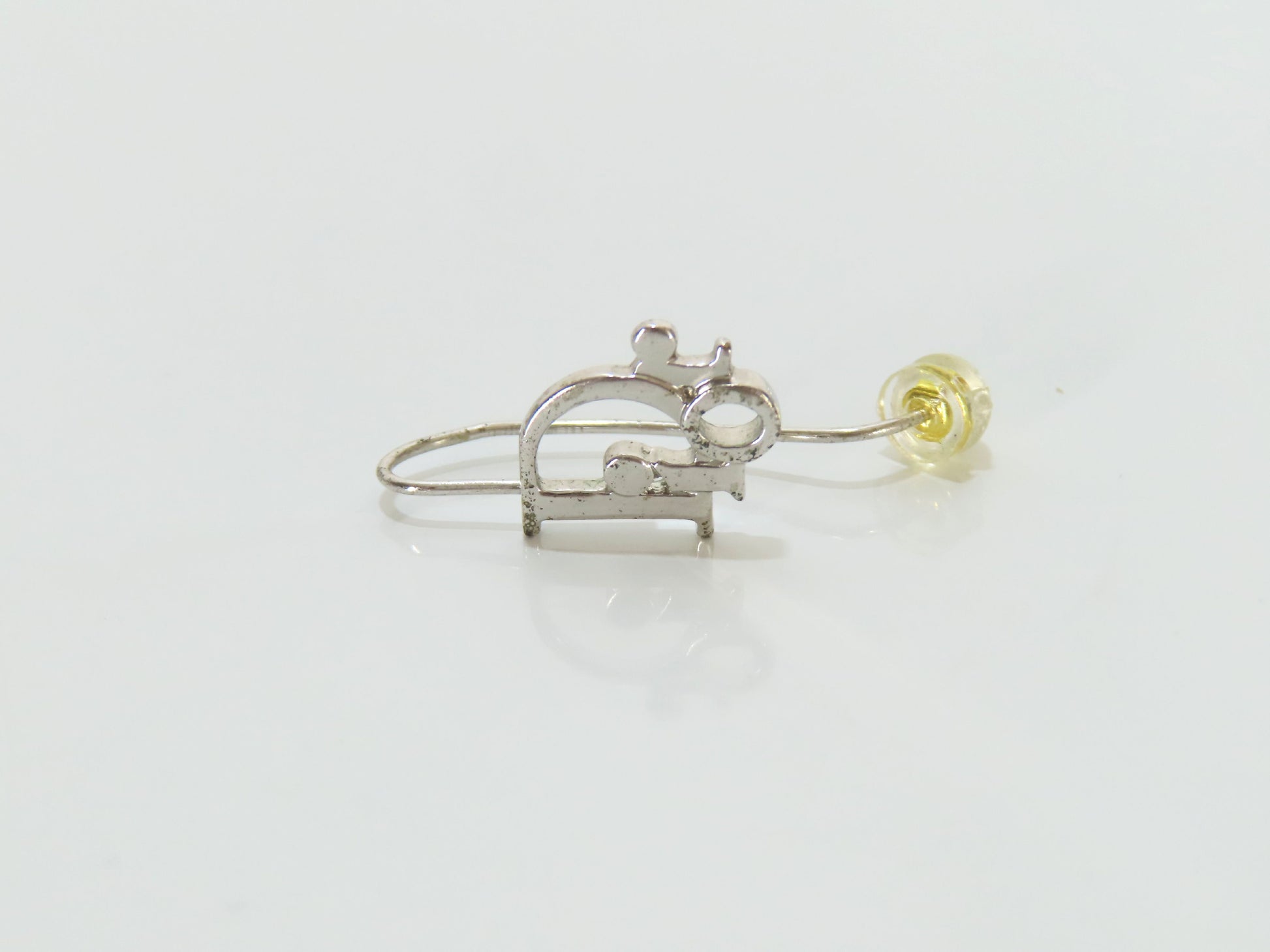 Dior Logo Silver Earrings