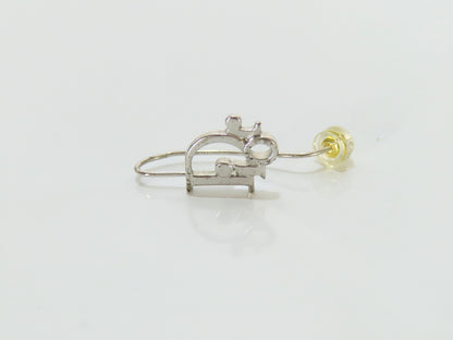 Dior Logo Silver Earrings