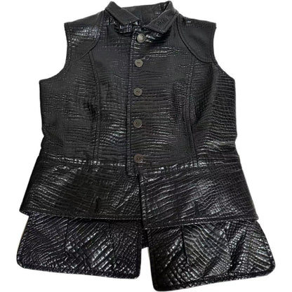 CHANEL Embossed Crocodile 36 Vest