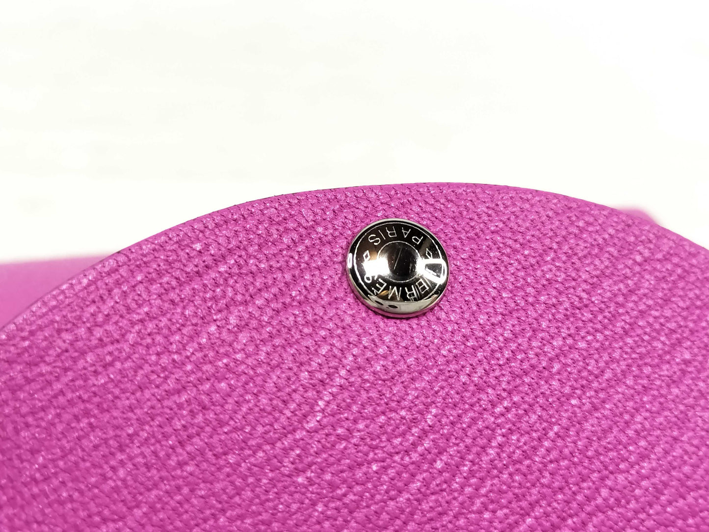 HERMES Calvi Duo Chevre Pink Card Case, Pass Case, Business Card Case