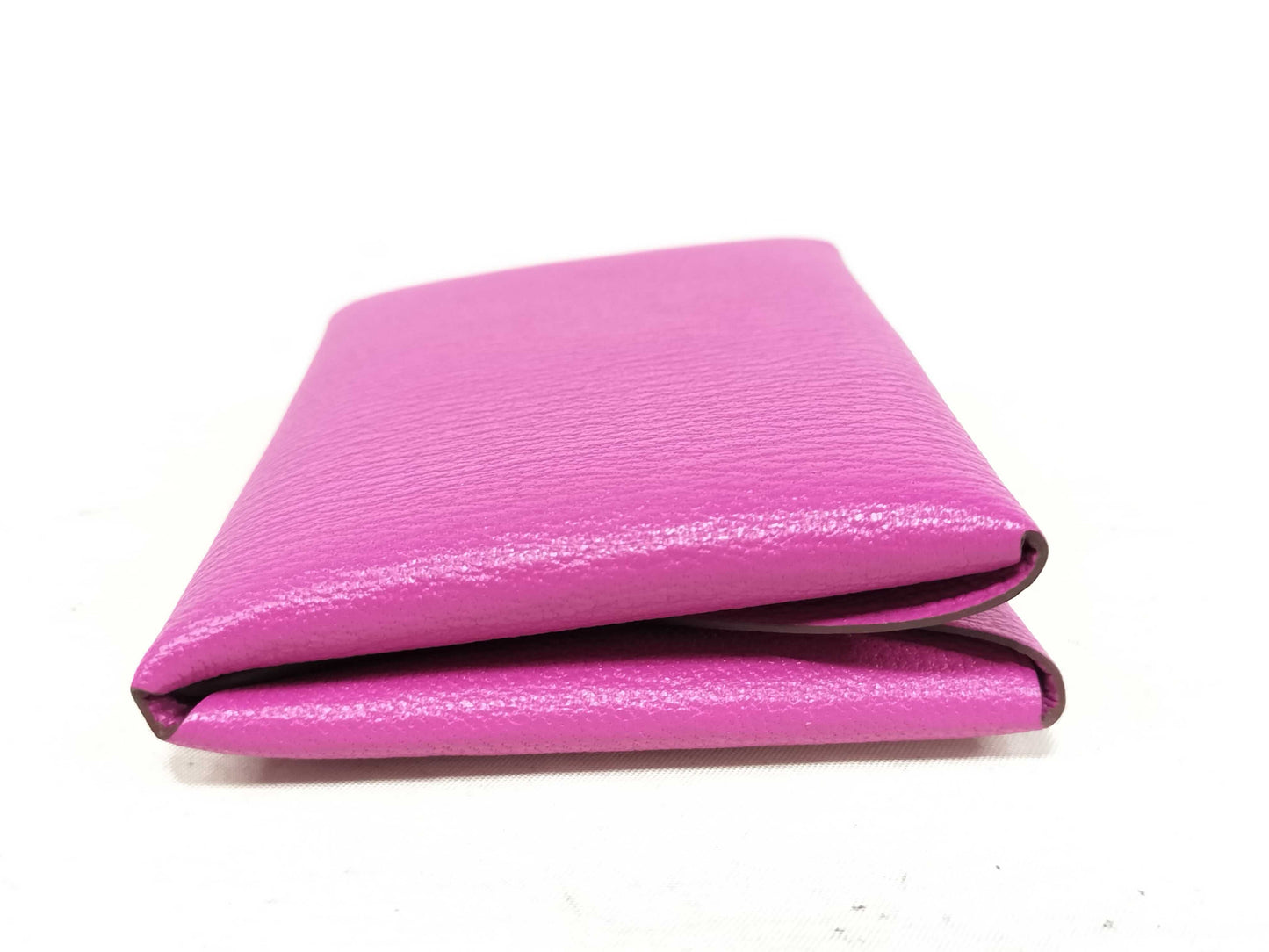 HERMES Calvi Duo Chevre Pink Card Case, Pass Case, Business Card Case