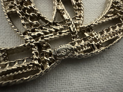 CHANEL B14A Coco Mark Chain Design Brooch