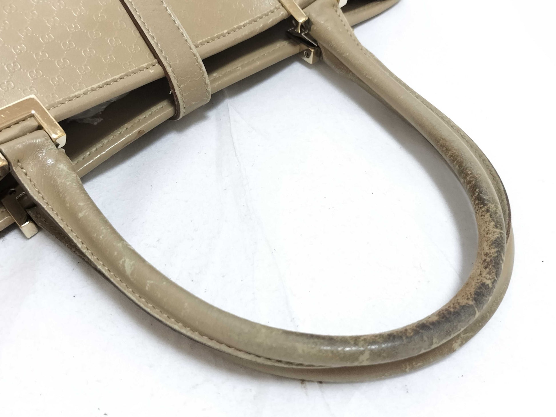 GUCCI Jackie Tote Bag / 002 1065 / Jackie / Micro GG / Leather / Beige Tote Bag