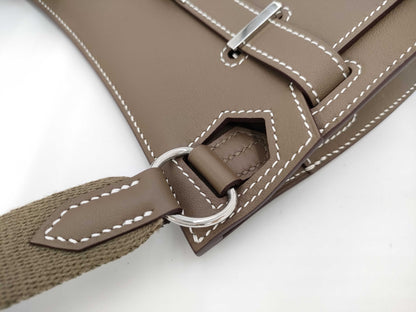 HERMES/Shoulder Bag/Gypsiere Mini/Evercolor/Etoupe/W Stamped Shoulder Bag