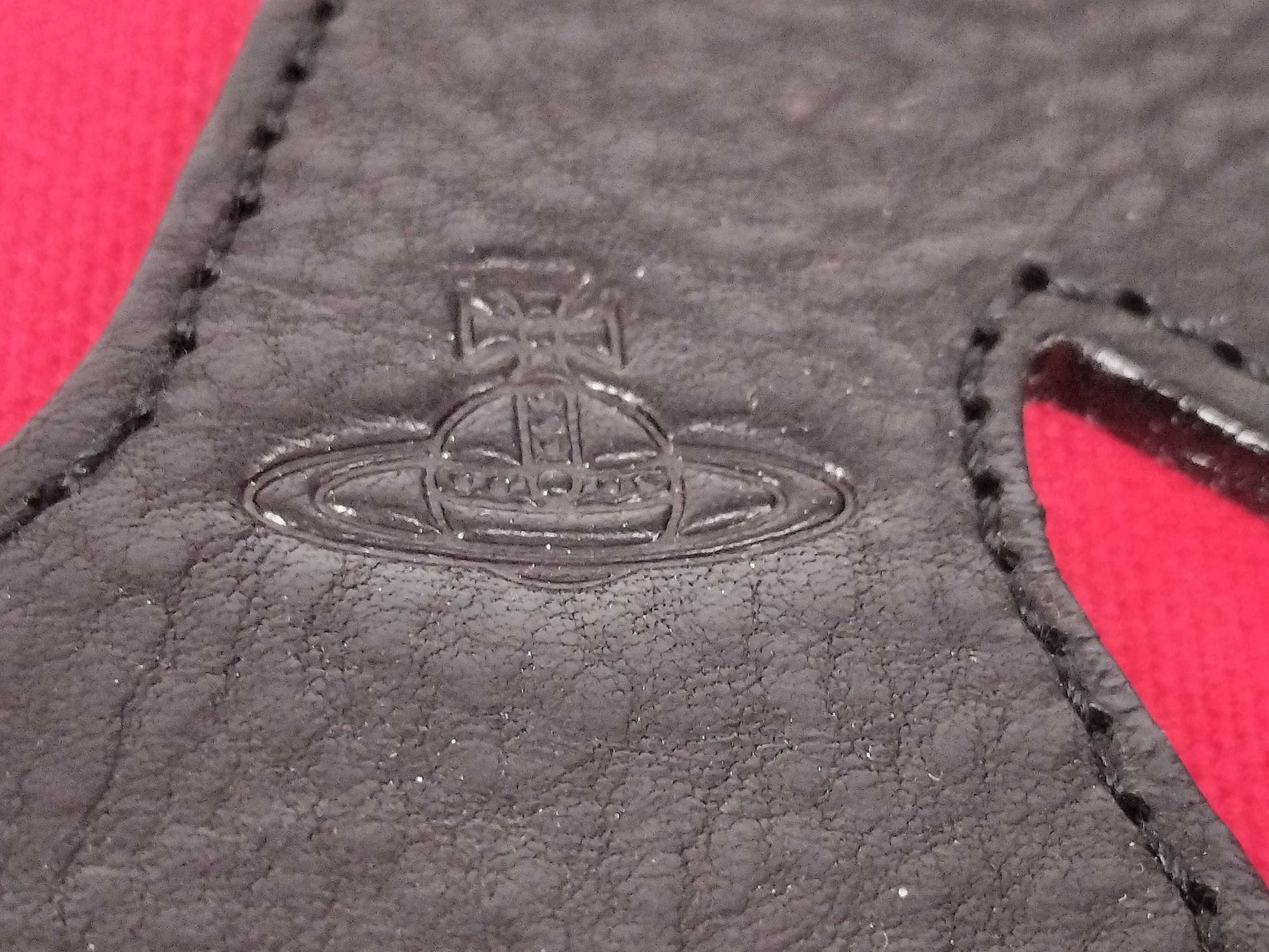 Vivienne Westwood Tote Bag/Tiny Orb/Canvas/Red Tote Bag