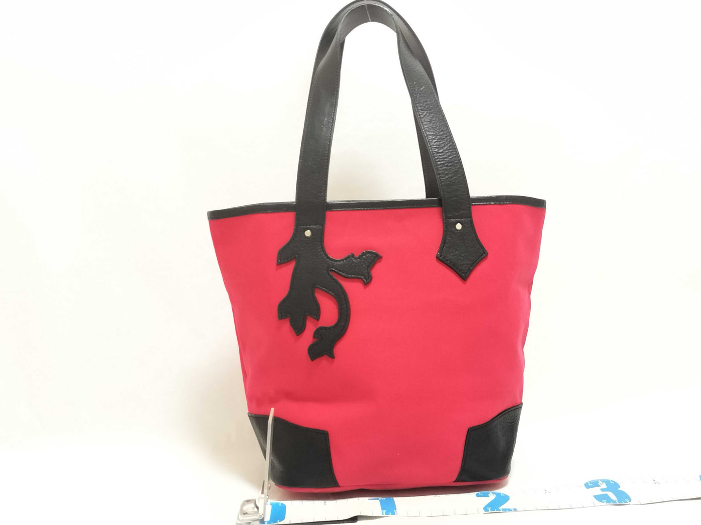 Vivienne Westwood Tote Bag/Tiny Orb/Canvas/Red Tote Bag