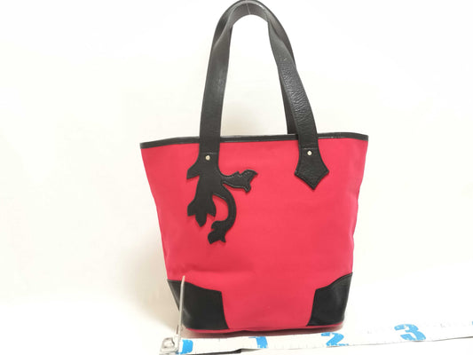 Vivienne Westwood Tote Bag/Tiny Orb/Canvas/Red Tote Bag