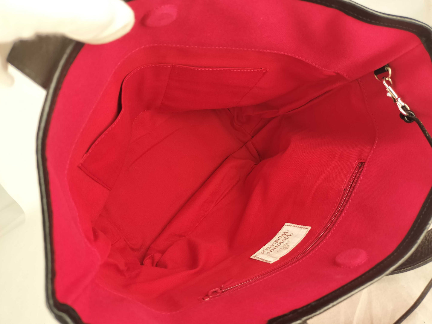 Vivienne Westwood Tote Bag/Tiny Orb/Canvas/Red Tote Bag